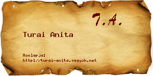 Turai Anita névjegykártya